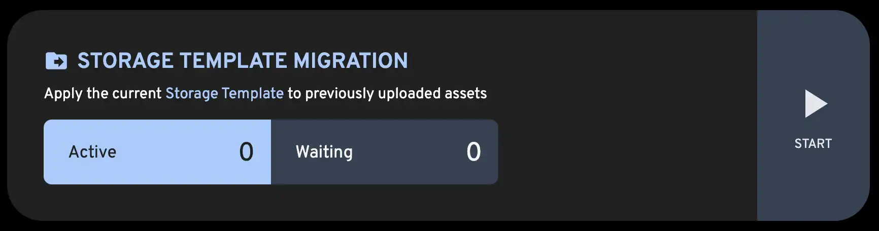 Storage Template Setting